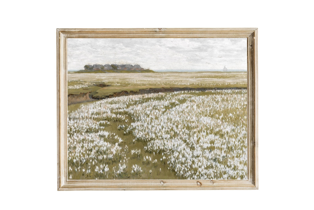Flower Field Vintage Art Print