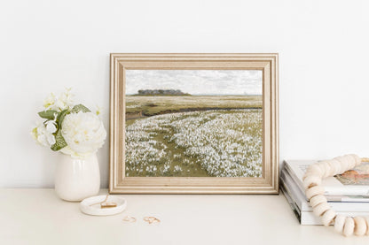Flower Field Vintage Art Print