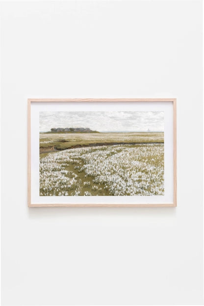 Flower Field Vintage Art Print